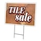 Signmission Tile Sale Yard Sign & Stake outdoor plastic coroplast window, C-2436 Tile Sale C-2436 Tile Sale - alternate 1